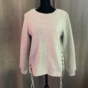 Lace up sweatshirt